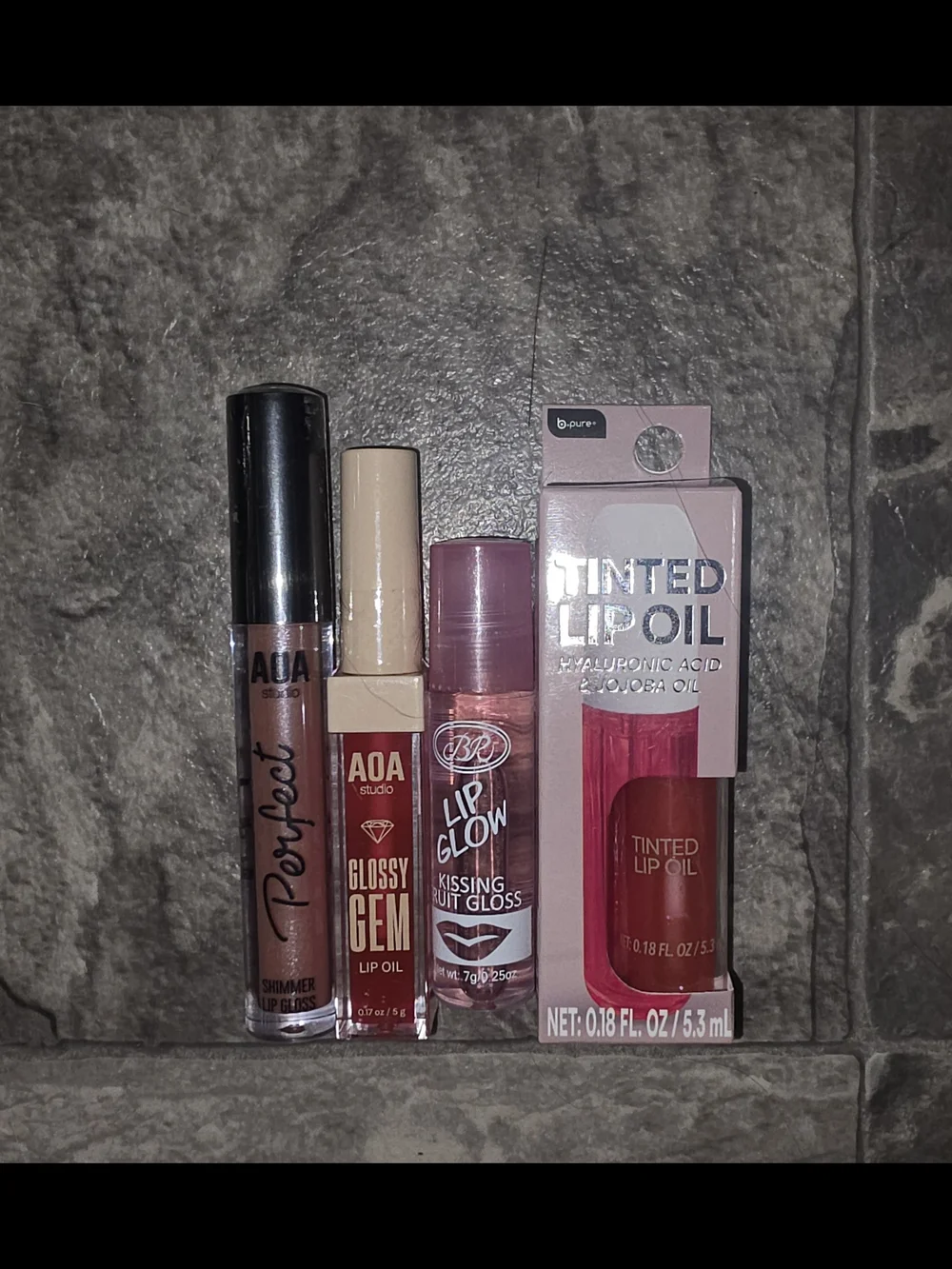 Lip Bundle- Shimmer Lip Gloss, Tinted Lip Oil, Roller Lip Gloss + More BNIB